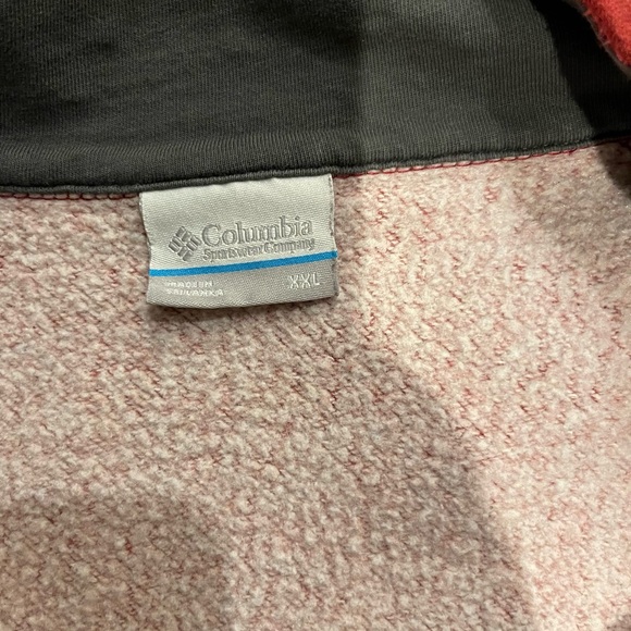 Columbia Red Zip Up Sweater with Sporty Style - Picture 3 of 3